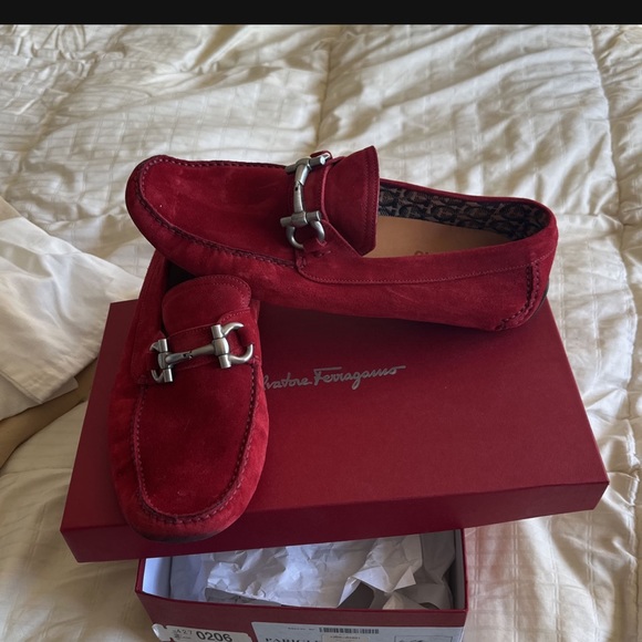 Salvatore Ferragamo Suede Drivers Size 10 - Picture 2 of 6